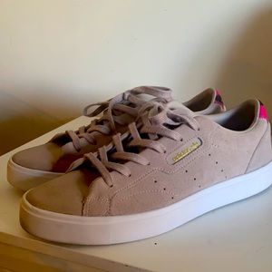 Women’s taupe adidas size 10
